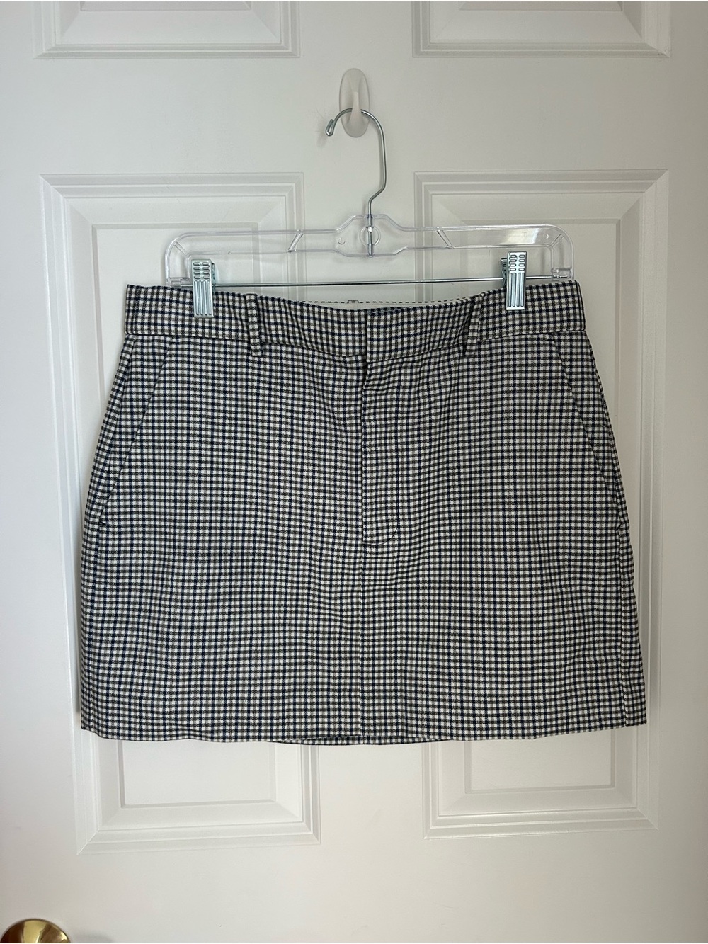 Madewell NWOT Checked Mini Skirt in Navy and Black